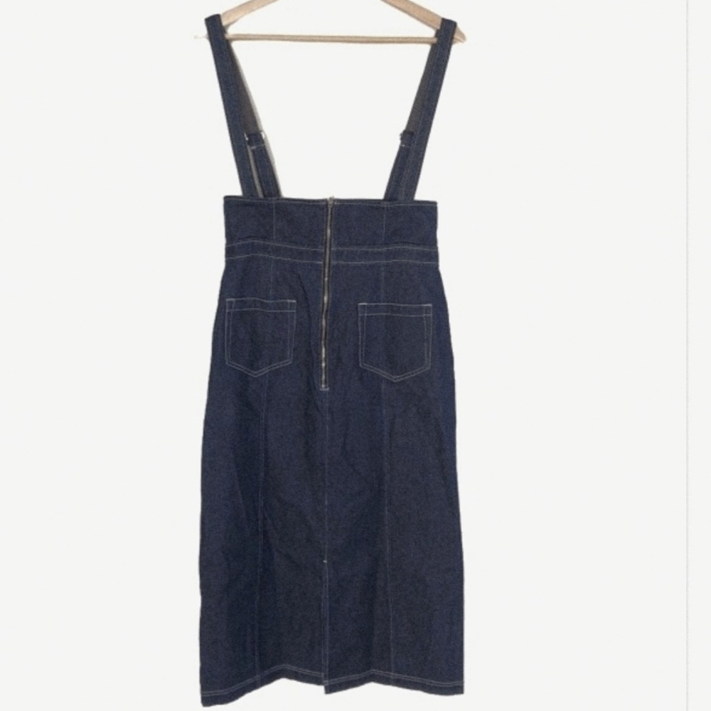 MyStrada Dark Blue Denim Skirt with Suspenders
